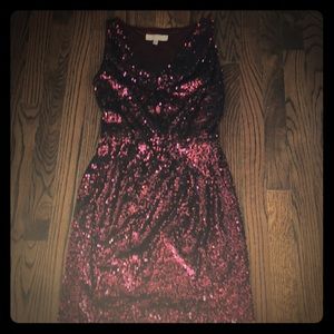 Hot red sequined number!